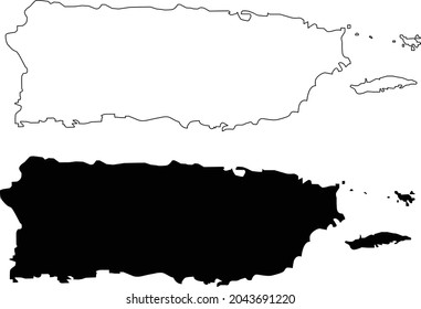 Puerto Rico map white