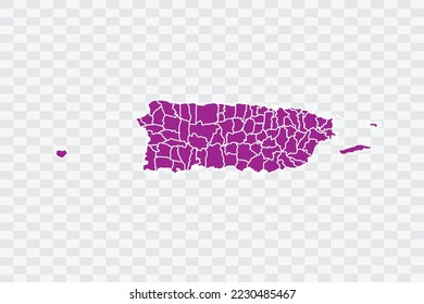 Puerto Rico Map pink Color on White Background quality files Color (a50099) png