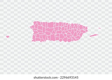 Puerto Rico Map pink
