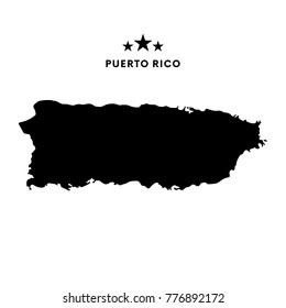 Puerto Rico map. Vector illustration.