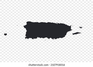 Puerto Rico map vector, Not isolated on transparent background