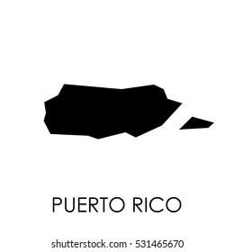 Puerto Rico map in white background