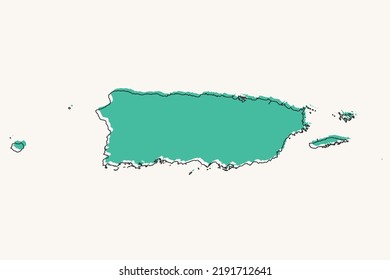 Puerto Rico Map World Map International Stock Vector (Royalty Free ...