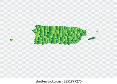 Puerto Rico Map yellowish green Color Background quality files png