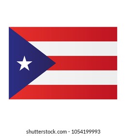 Puerto Rico national flag on white background texture. Vector illustration state symbol.