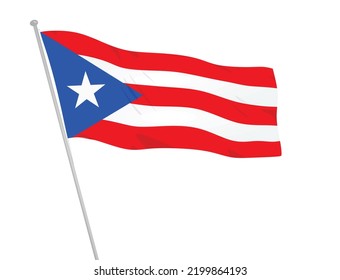 Puerto Rico national flag. vector illustration