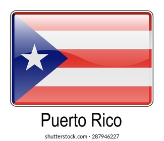 puerto rico official flag, button flag