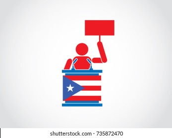 Puerto Rico Podium Protest