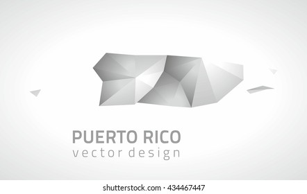 Puerto Rico polygonal vector map