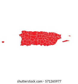 puerto Rico red map