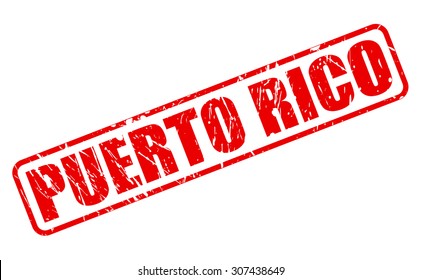 PUERTO RICO red stamp text on white
