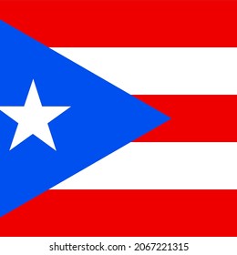 Puerto Rico Square Country Flag Icon