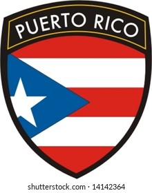 puerto rico vector crest flag