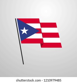 Puerto Rico waving flag