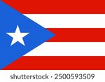 Puerto Rico waving flag pattern background. Realistic national flag design. Abstract vector template.