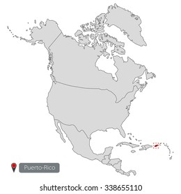 Puerto-Rico Map of North America