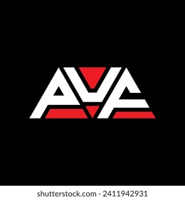 PUF triangle letter logo design with triangle shape. PUF triangle logo design monogram. PUF triangle vector logo template with red color. PUF triangular logo Simple, Elegant, and Luxurious design.