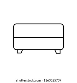 Puff armchair icon. 
