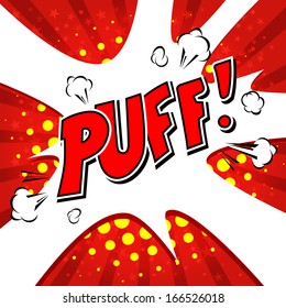 Puff! Comic Speech Bubble, Cartoon