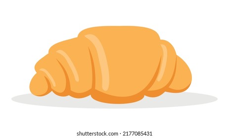 puff croissant on white background