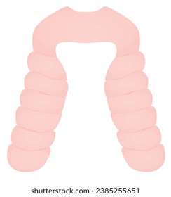 Puff crop jacket. vector illustration