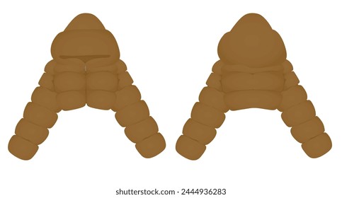 Puff crop jacket. vector illustration