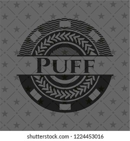 Puff dark icon or emblem