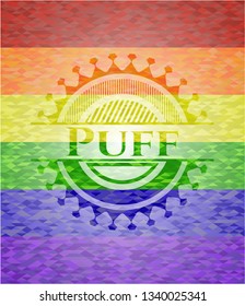 Puff lgbt colors emblem 