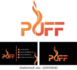 Puff Logo | Smoking Logo | Fire Logo