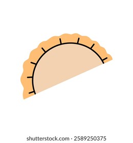 Puff pastry icon isolated on white background.