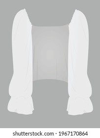 Puff shoulders t shirt. vector