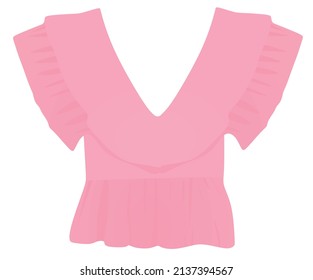 Puff shoulders t shirt. vector