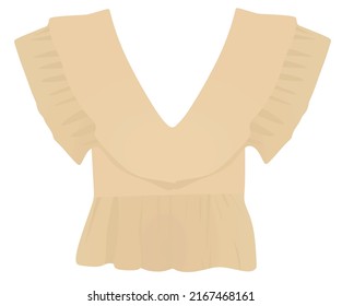 Puff shoulders t shirt. vector