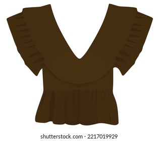 Puff shoulders t shirt. vector