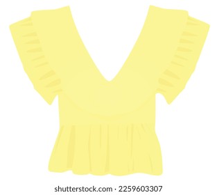 Puff shoulders t shirt. vector