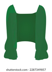 Puff shoulders t shirt. vector