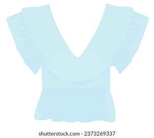 Puff shoulders t shirt. vector