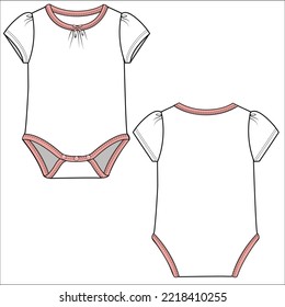 PUFF SLEEVES ONESIES FOR BABY GIRLS AND TODDLER GIRLS IN EDITABLE VECTOR FILE