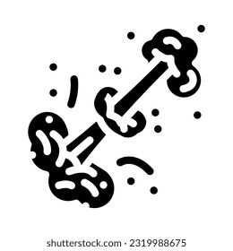 puff smell glyph icon vector. puff smell sign. isolated symbol illustration