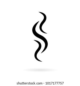 Puff smoke vector icon illustration isolated on white background