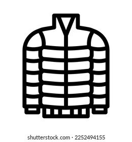 Puffer coat icon with outline style | Jacket icon | Winter clothes