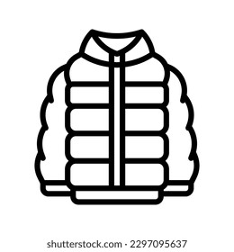 Puffer coat icon set collection