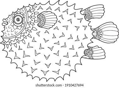 Puffer Fish Cartoon High Res Stock Images Shutterstock