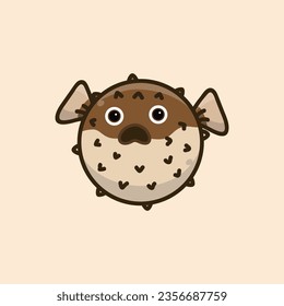 Puffer Fish cute Vector Illustration sticker by Rachim