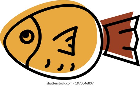 Pescado de puffer, ilustración de icono, vector sobre fondo blanco