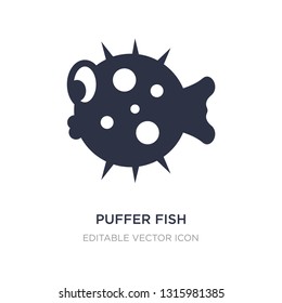 puffer fish icon on white background. Simple element illustration from Animals concept. puffer fish icon symbol design.