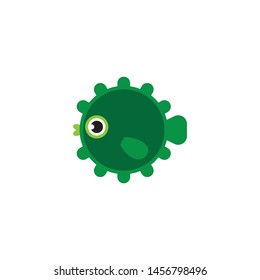 Puffer Fish icon on a white background