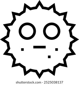 puffer fish icon. Thin linear style design isolated on white background