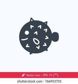 Puffer Fish Icon / Vector