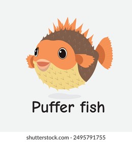 Puffer Fish Vector Illustration: Inflatable Marine Creature